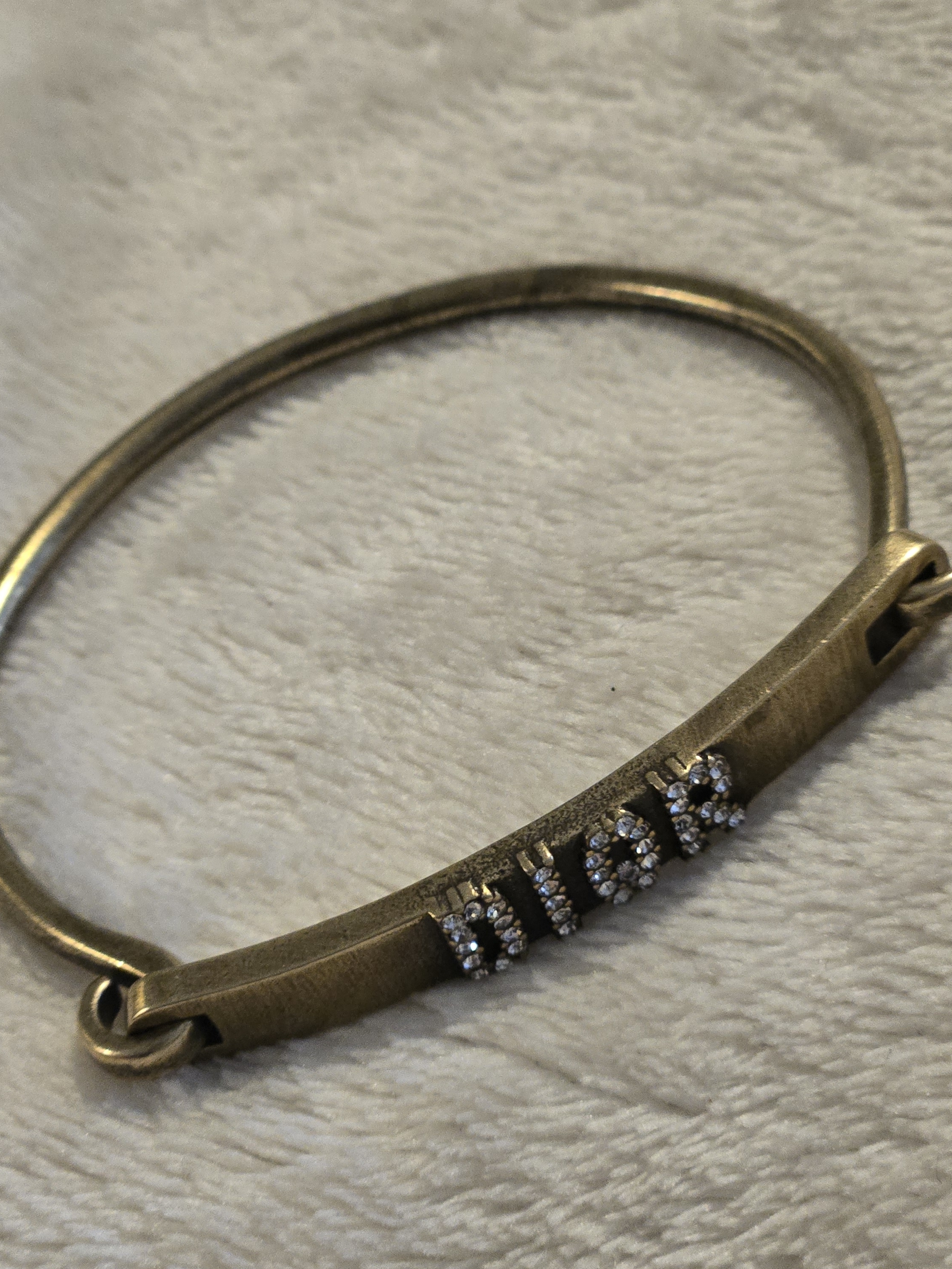 Vintage Dior Gold-Tone Crystal Accent Women's Bracelet